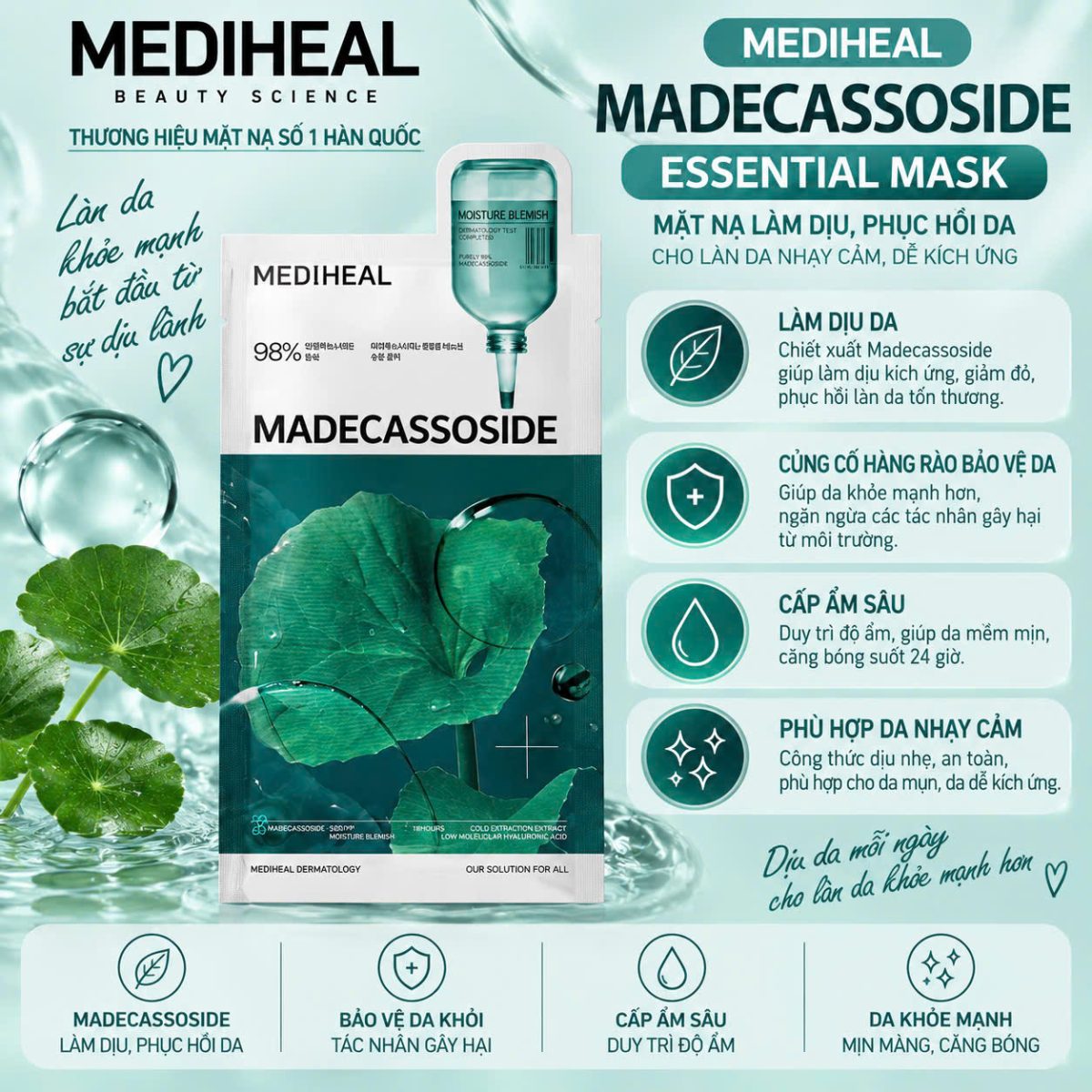 Combo 10 Mặt nạ Mediheal Madecassoside Essential Mask – Phục hồi dấu vết - Ảnh 2