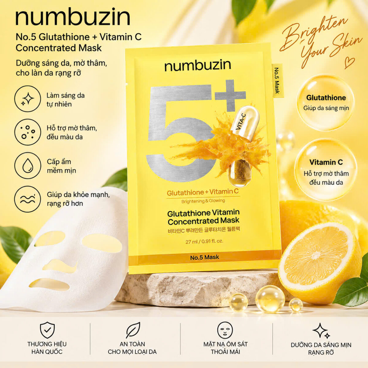 Mặt nạ dưỡng da Numbuzin 1–5 5 miếng - Ảnh 7
